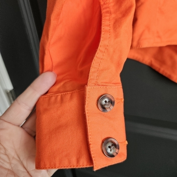 CAbi Womens Resort Button Up Jacket 5098 Pockets Tiger Lily Orange Size X-Small - Picture 3 of 8